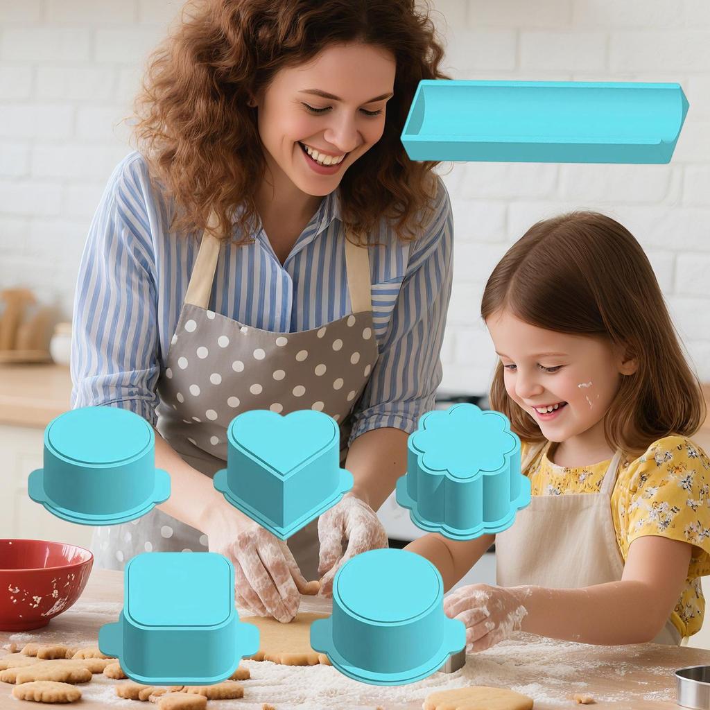6er Set Cake Pop Form 3D Gedruckter Cake Lutscher Schneider und Stoßstange Ovale Backformen mit Tablett Lebensmittelqualität Herzformen