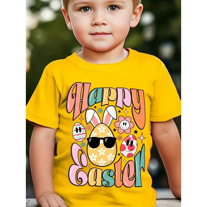 

Boys T Shirts Fashion Letter Print Kids Clothes Short Sleeve Girls Clothes Summer Child T-Shirt Easter Top T-Shirts 170