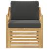Outdoor Sofa Polyester White and Anthracite