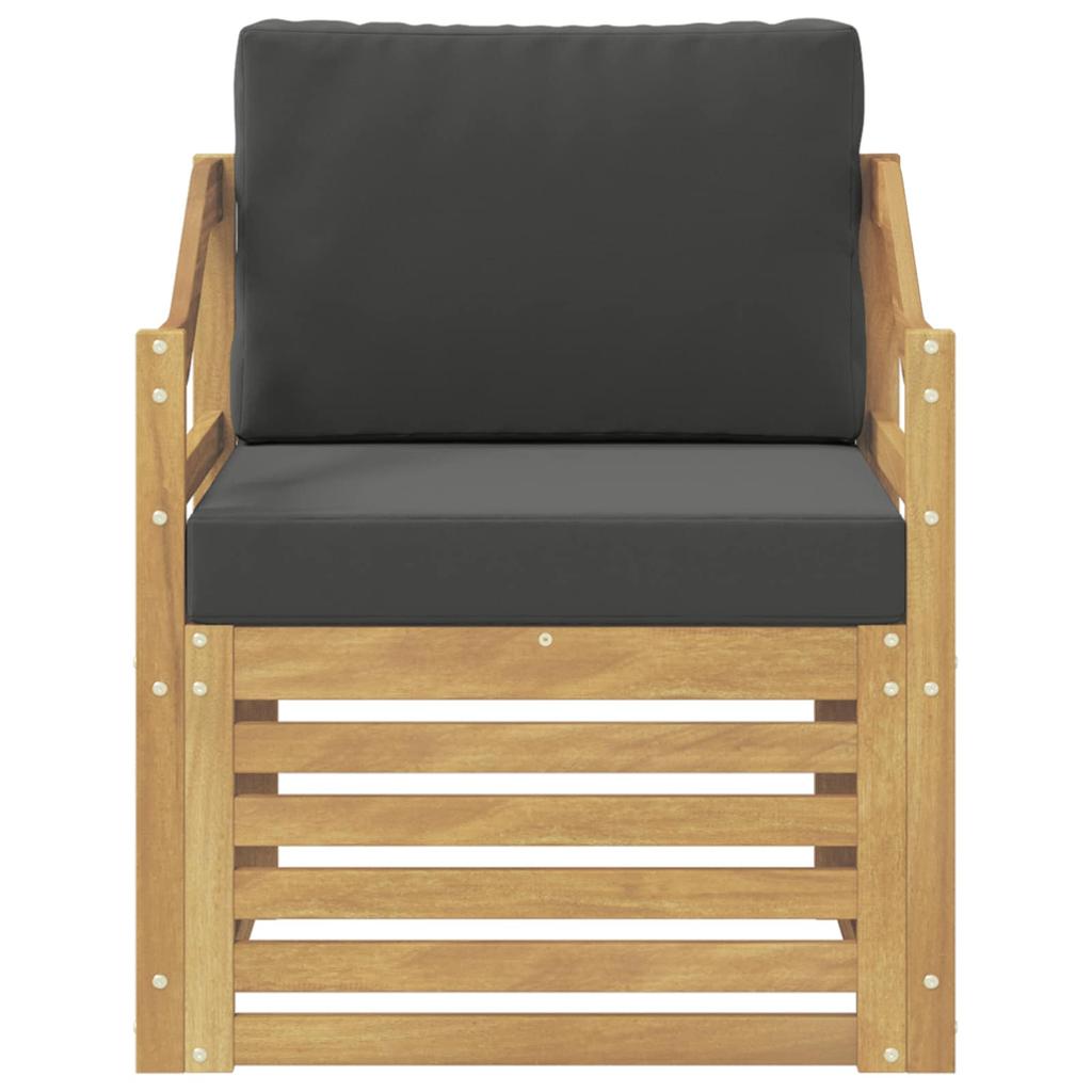 Outdoor Sofa Polyester White and Anthracite