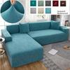 Waterproof Solid Elastic Sofa Cover For Living Room Stretch Jacquard Spandex Corner L -Shape Couch Bench Sofa Cover