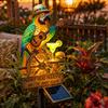 Solar Parrot Garden Light LED Solar Powered Tropical Bird Pathway Light Outdoor Waterproof