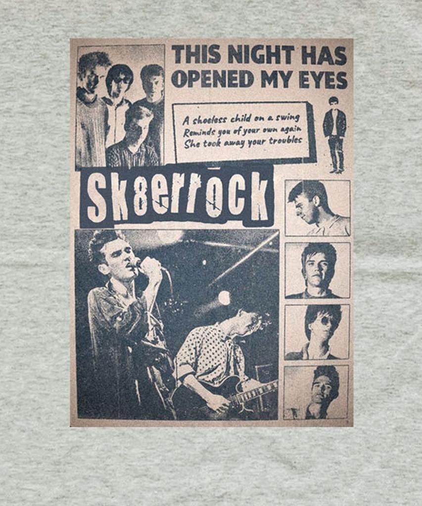 SK8ER ROCK Band Poster T-Shirt ((Oatmeal))