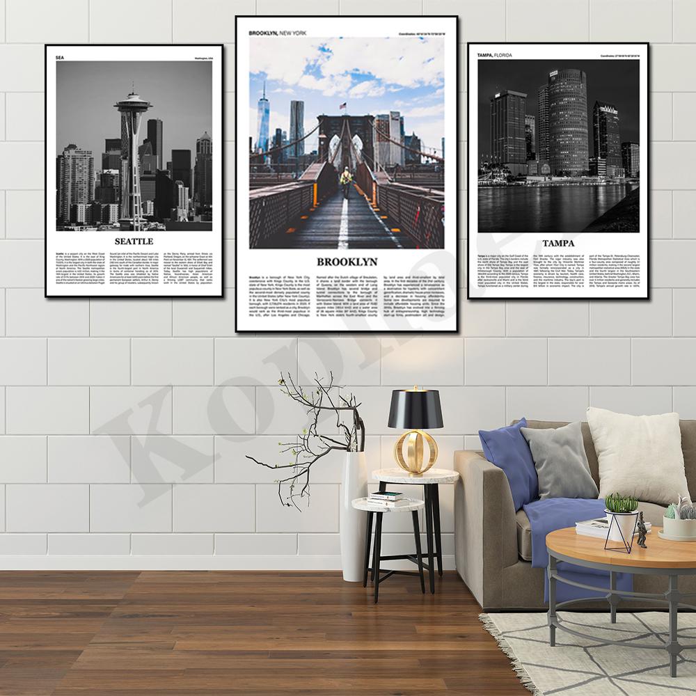

Бруклин Флорида Лас-Вегас Сиэтл Мичиган Чикаго Оклахома городской пейзаж путешествия настенный художественный постер