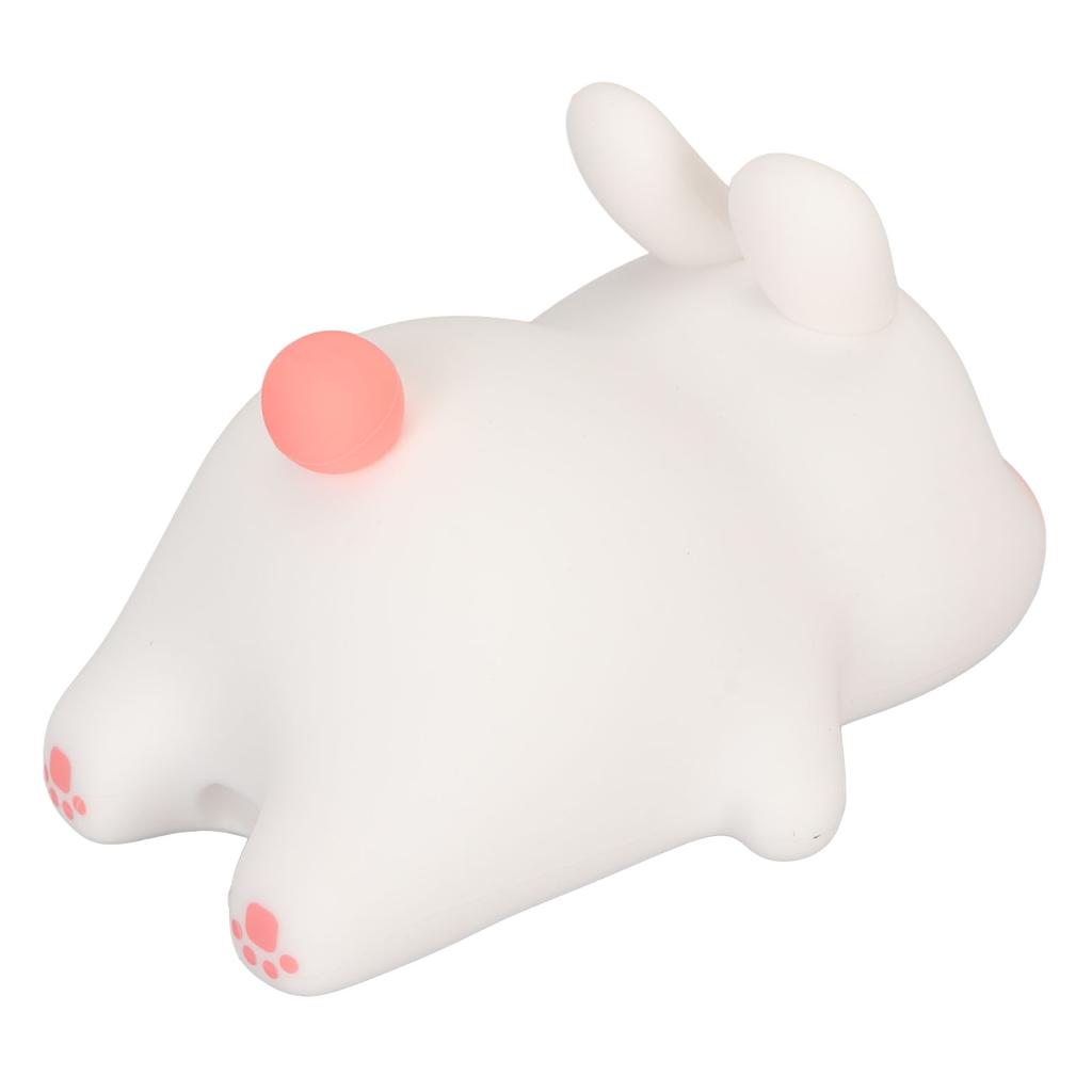 Kawaii Bunny Night Light Soft Silicone Night Light Portable USB Rechargeable Bedside Lamp for Baby