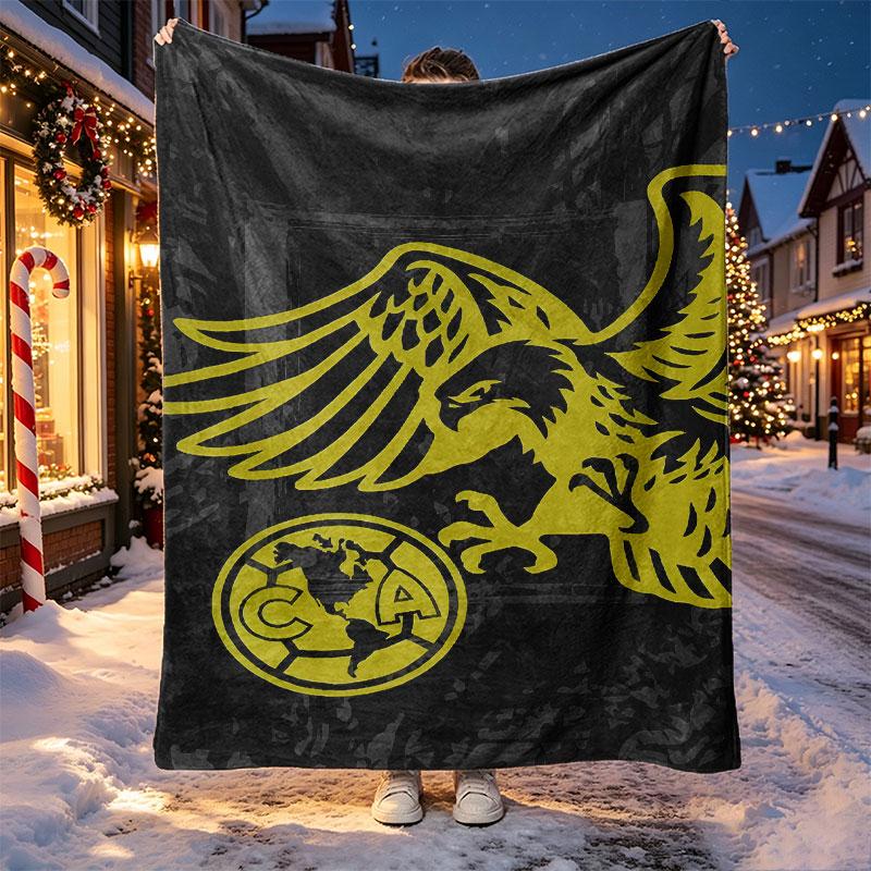 Club America Pattern Blanket for Home Decoration, Bed, Sofa, Car Travel, Camping, Suitable for All Seasons, Birthday Christmas Gift