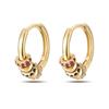 Fashion 925 Silver Luminous Shell Earrings For Women Pave CZ Heart Shape Star Moon Hoop Earrings Engagement Wedding Jewelry