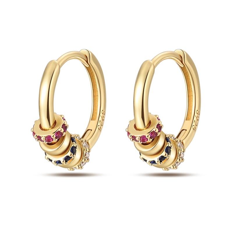 Fashion 925 Silver Luminous Shell Earrings For Women Pave CZ Heart Shape Star Moon Hoop Earrings Engagement Wedding Jewelry