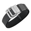 Men's Canvas Double Ring Buckle Elastic Belt