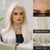 LOUIS FERRE 13x6 Lace Wig Long Wavy Light Blonde Wigs for Women Daily Party Cosplay Wedding High Density Heat Resistant