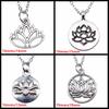Vintage Lotus Necklace Yoga Pendant Bohemian Spiritual Jewelry Birthday Gift for Women Meditation Jewelry
