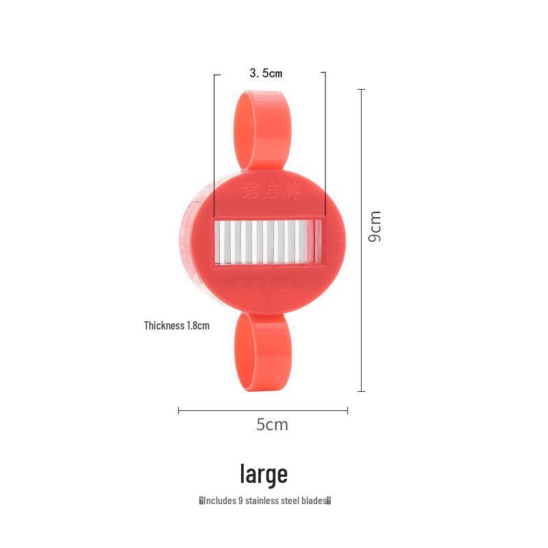 Jun Qi 9-Blade Green Bean Slicer Shredder - Multifunctional Kitchen Vegetable Cutter красный