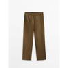 Za2024 Spring New Women's Clothing Casual Sports Style Pleated Straight-leg Long Pants 05017701 505