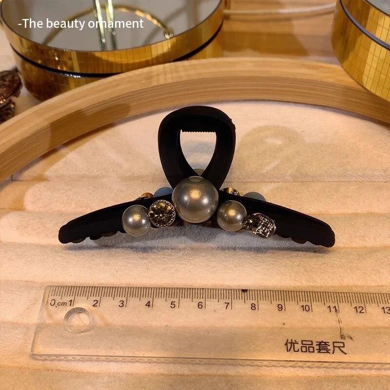 Retro Flocking Star Hair Claw Clip Female Vintage Large Plate Hairpins Barrettes Shark Clip Headdress For Women Hair Accessories