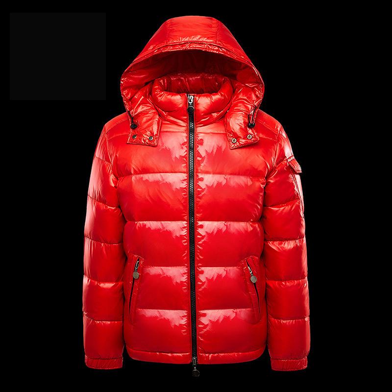Men's New Style Bright Surface Thickened Down Jacket - Trendy Short Couple's Jacket
