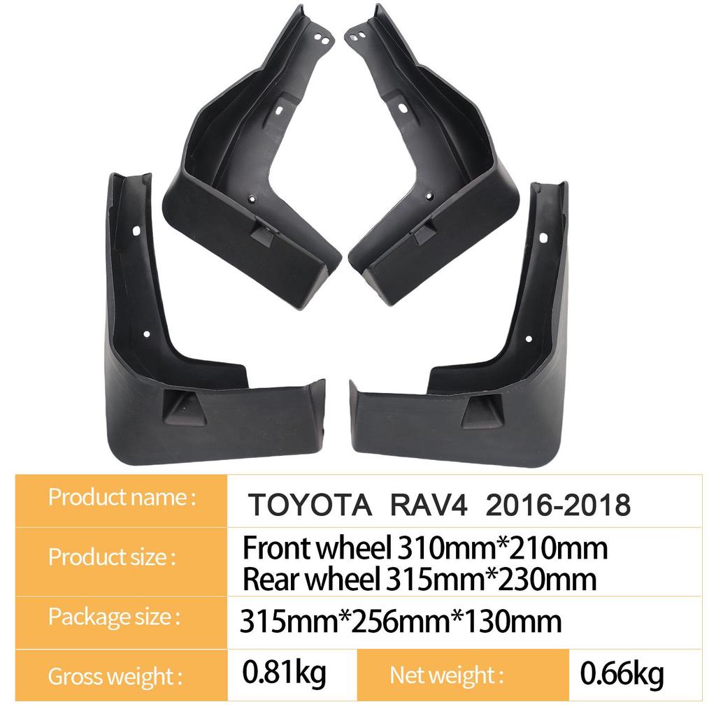 2016-2018 Toyota RAV4 Mud Flaps for International Models