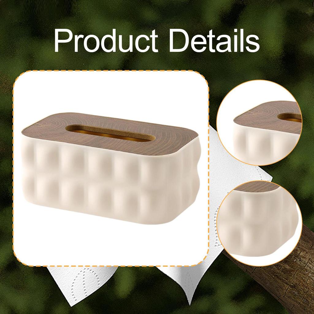 Facial Tissue Box Cover Napkin Paper Holder Case Modern Decoration Organizer Rectangular for