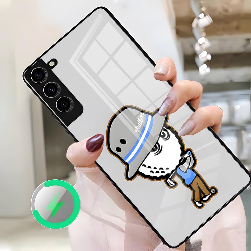 Golf Style Design-Malbons Phone Case For Samsung S26 Ultra S25 Edge S23 S22 S21 S20 Ultra Plus S24 Fe A25 Magnetic Glass Cover