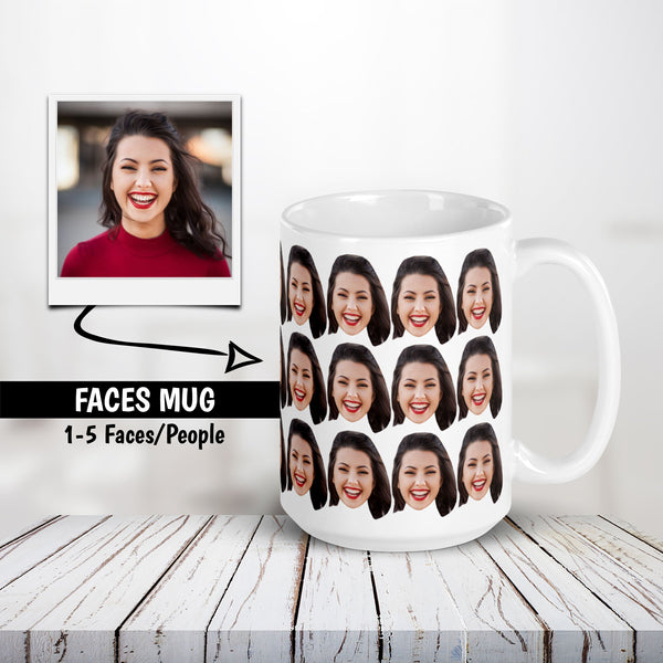 Custom Faces Coffee Mug Photo Text Ceramic Cups Creative Cup Cute Mugs Personalized Gifts for Her Women Mother Nordic Tea Cups