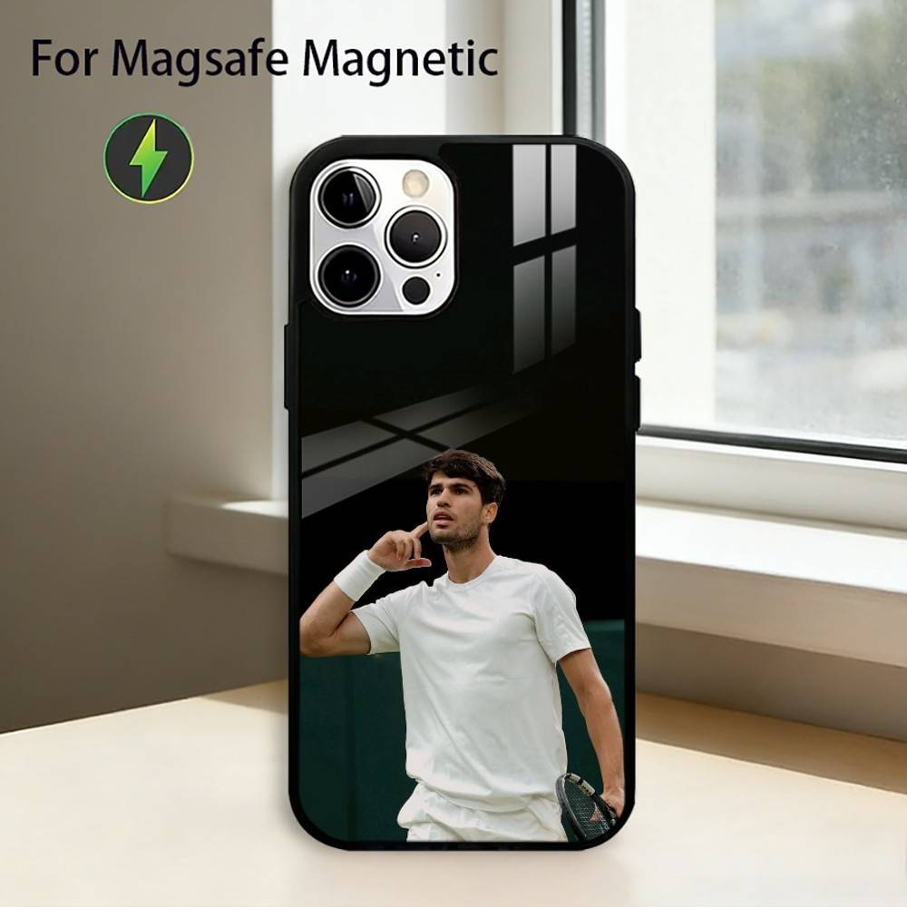 T-Tennis Carlos Alcaraz G-Garfia Phone Case For iPhone17,16,15,14,13,12,11 Plus,Pro Magnetic For Magsafe Wireless Charging