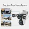 OKAM PRO HD 20MP WiFi Camera with Four Lenses 3 Screens 10x Zoom Outdoor Camera IP66 Waterproof Two-Way Intercom Smart Tracking PTZ Camera
