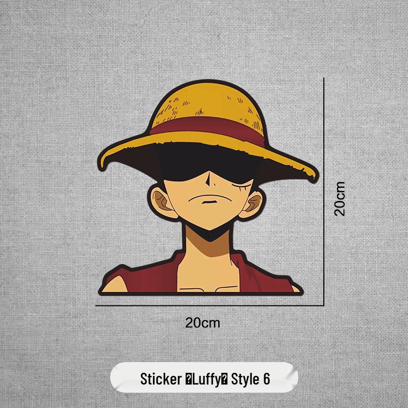 One Piece Anime Stickers: Luffy, Pirate Ship, Sanji Car Scratch Covers