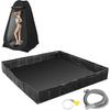 Lightweight Foldable Shower Base Tray with Drain Hose for Outdoor Camping and Portable Home Use Easy to Carry and Store