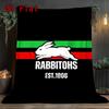 South Sydney Rabbitohs 2D Flat Pattern Flannel Blanket High Quality All Seasons Warmth and Comfort Perfect for Christmas Gifts.DMT0925408
