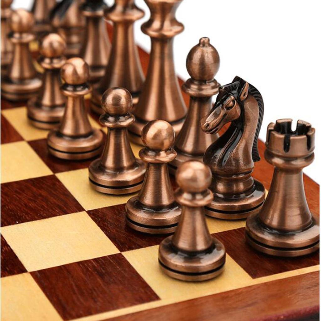 30cm Medieval Chess Set Chessboard 32 Pieces Board Game Figure Sets Szachy Checker