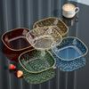 5PCS Golden Trim Snack Plate Square Dining Table Waste Dish Multi-functional Appetizer Plate  Fruit