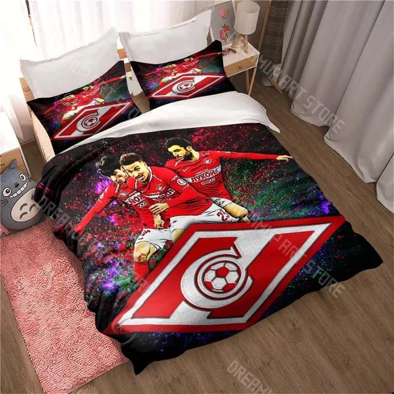 3D Print Spartak Moscow Football Bedding Set Twin Queen King Full Size Duvet Cover Pillowcase Bed boys girls Adult Home Textiles