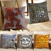 Famous Genius Graffiti Art Mr Doodle Cushion Cover Pillowcase Antidustmite Living Room Sofa Decor Cushion Room