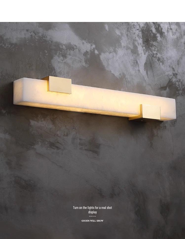 Modern Italian Marble Long Strip Wall Lamp for Living Room or Bedroom