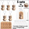 2D Cute Little Tiger Keychain Cartoon Animal Flat Pendant Acrylic Ornament Charms for Bag Hanging Decoration Party Festive Gift