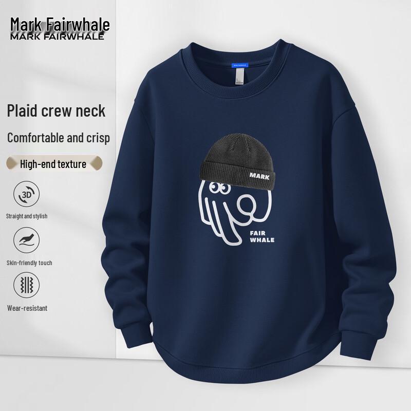 Mark Fairwhale Men's American Style Crewneck Sweatshirt