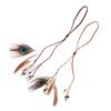 Retro Boho Peacock Feather Braided Rope Headband Hairband Women Headgear Feather Headdress Indian Headwear Hair Accessories Gift