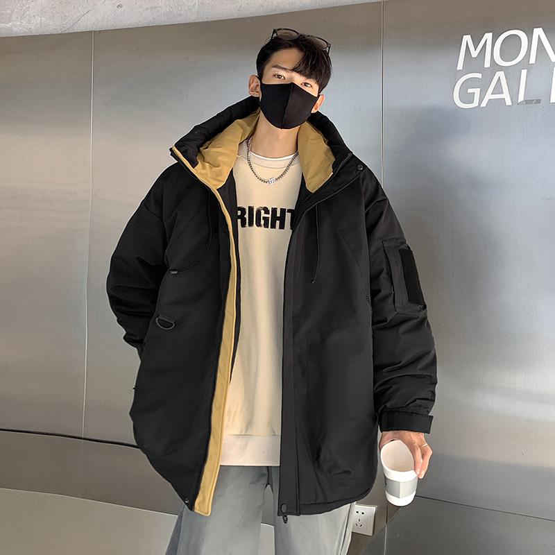 

Зимняя новая рабочая куртка с капюшоном для мужчин, модный бренд, американская ретро-пара, утолщенная ветрозащитная куртка для мужчин 3XL