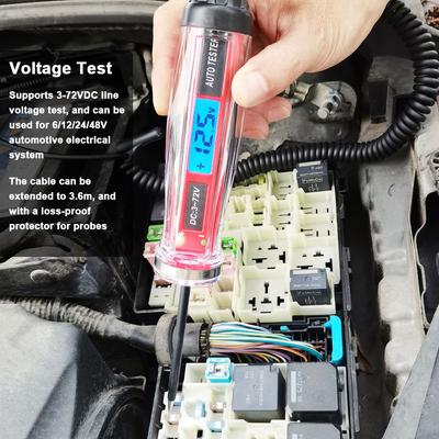 Stilo de testare electric Tester de cablare auto bipolar LCD LCD Tester de putere auto 372V Auto