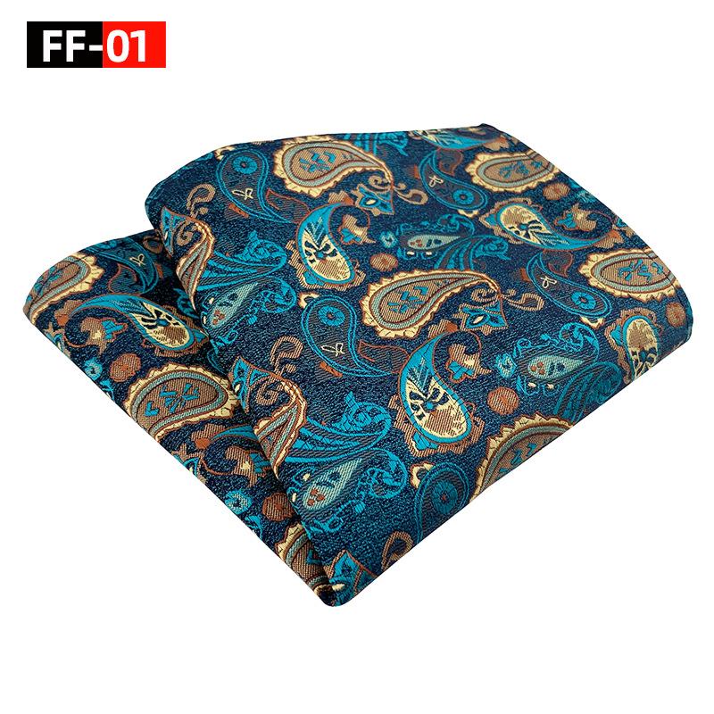 Men's 2025 Paisley Floral Polyester Pocket Square