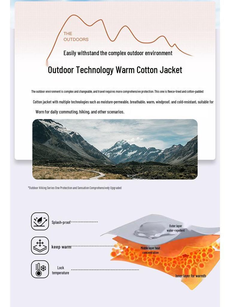 Men's Hooded Cotton Jacket - Windproof, Thickened, Three Stripes, Plus Velvet, Large Size Outerwear for 2025 Autumn/Winter.