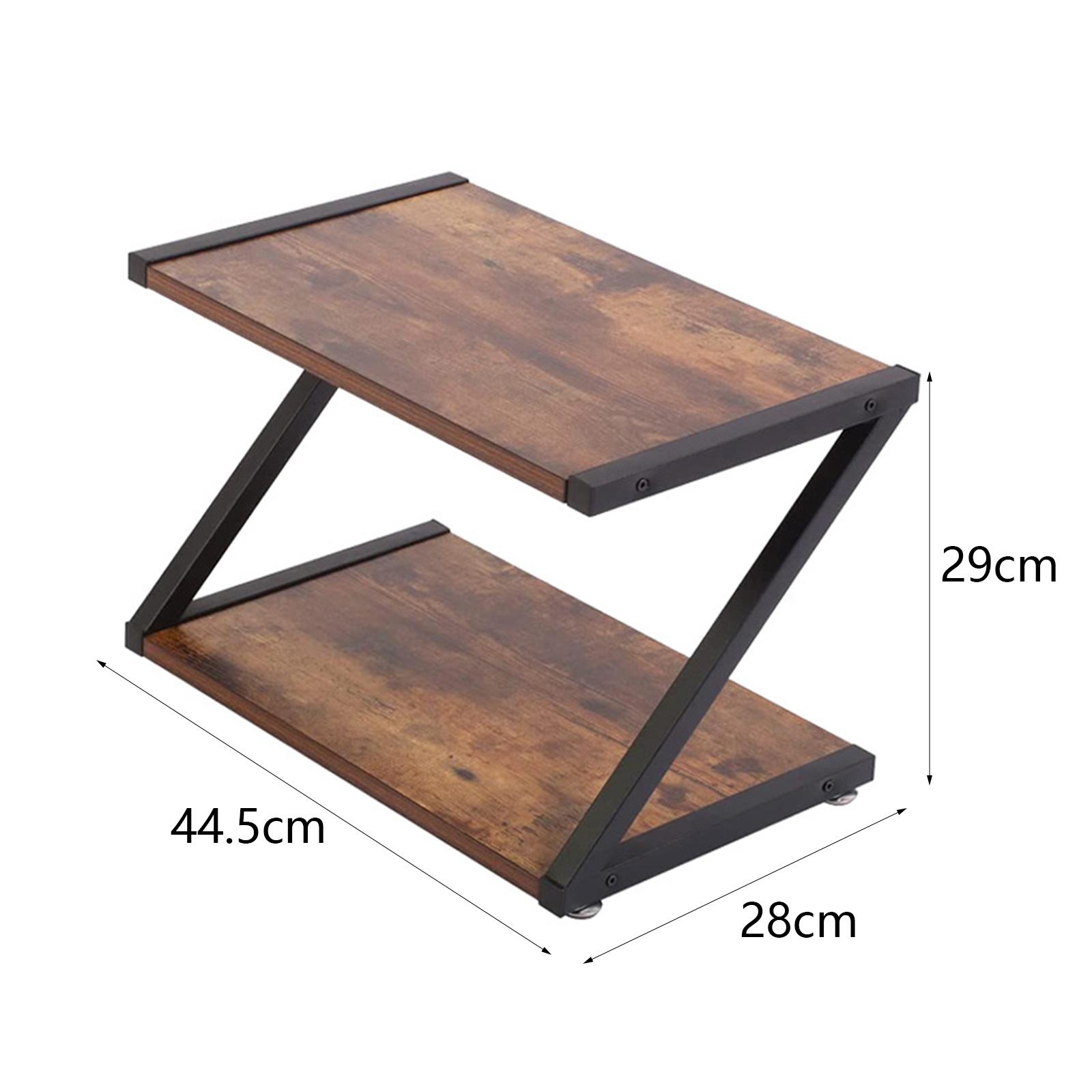 Printer Copier Stand Storage Shelf Rustic Bookshelf Heavy Duty Rack Sturdy Wood for Home Small Space Tabletop Office Scanner коричневый 26500₽