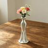 Neue Kleiderförmige 3D-gedruckte Blumenvase Blumenarrangement Verdrehtes Design Elegante Kleidervase Minimalistischer Dekorationsvase
