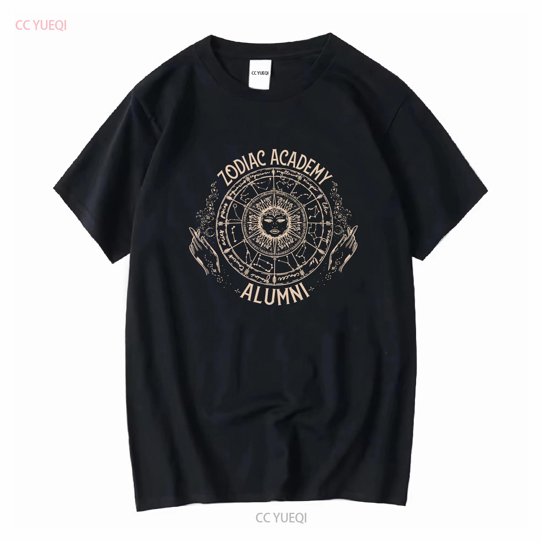 

Zodiac Academy Alumni Licensed Distressed T Shirt Merch Vega Twins Signs Star Constellations long or short sleeves vintage 4XL