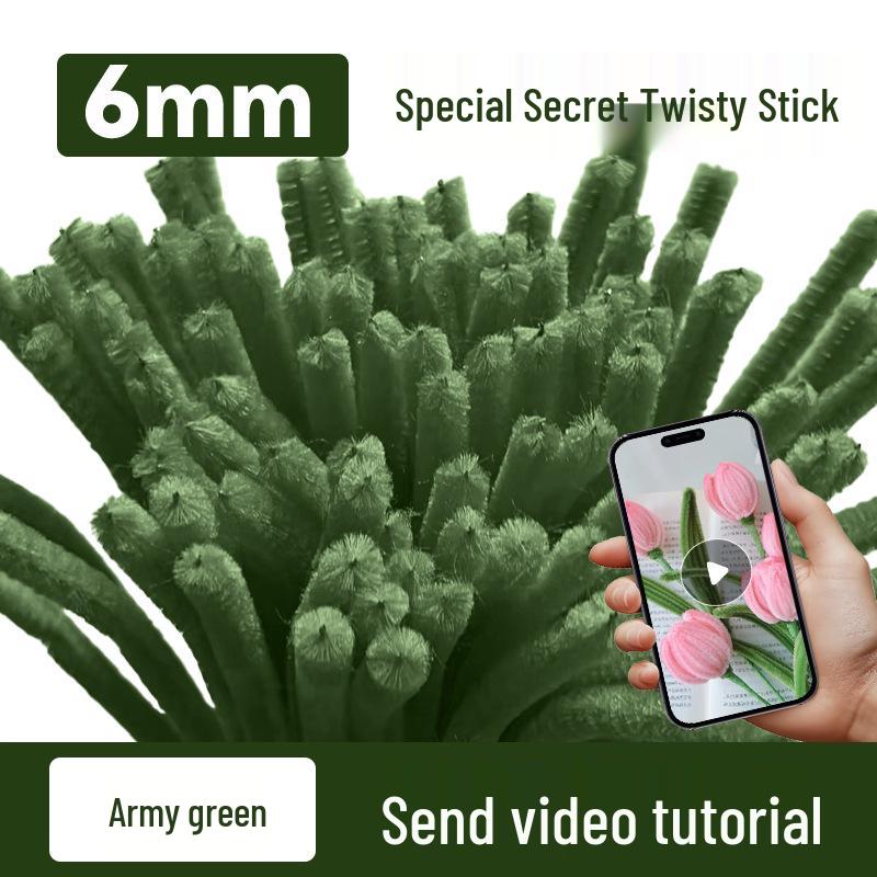 DIY Twisty Stick Bouquet Kit: Complete Chenille Stem Set for Children's Weaving