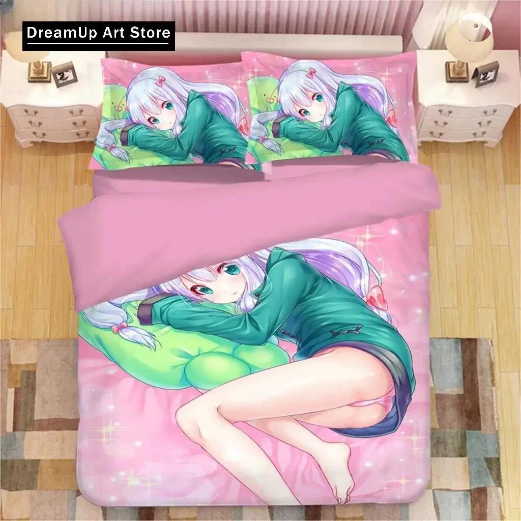 3D Print Kawaii Izumi Sagiri Eromanga Sensei Bedding Set Boys Girls Twin Queen Full Size Duvet Cover Pillowcase Bed Set Adult Be