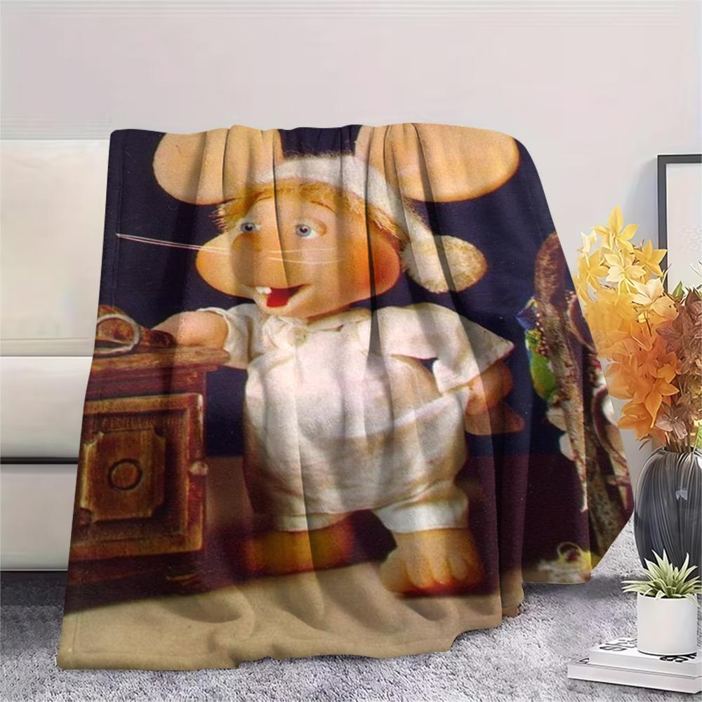 1pz Coperta in Flanella con Stampa Topo Gigio, Alta Qualità, Confortevole per Tutte le Stagioni, Decorazione per la Casa, Calore e Comfort, Perfetta per Regali di Natale227