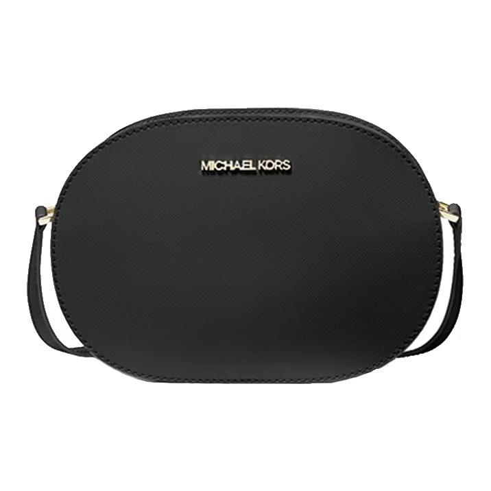 

Michael Kors MK Jet Set Travel Solid Logo Round Camera Bag Unisex Shoulder Bag Black 35T1GTVC6L-BLACK Basic Set (Bag+Dust Bag)