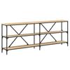 Console Table Sonoma Oak 200x30x75 cm Engineered Wood and Iron