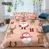 Home Living Luxury 3D Santa Claus Bedding Set Duvet Cover Pillowcase Kids Bedding Set Queen and King EUUSAUUK Size