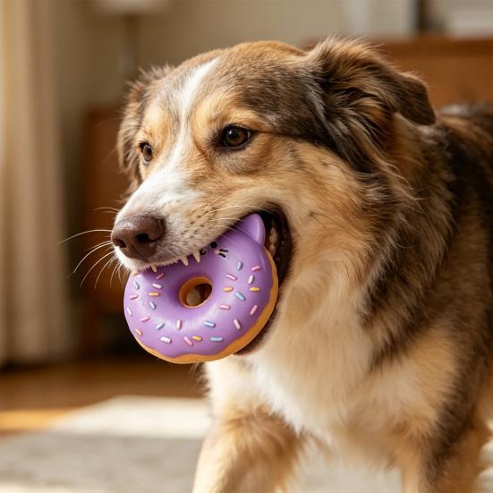 Kulatá zvířecí hračka pro psa Latexová pískací zvířecí hračka pro psa Kousací hračka pro štěně na prořezávání zubů pro agresivní kousače Hračka na aportování